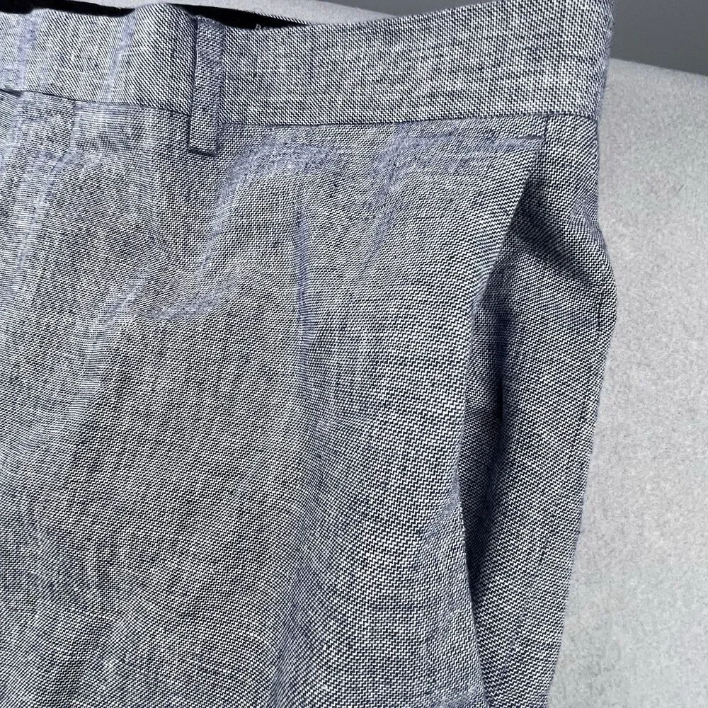 Banana Republic Linen Blend Pants Mens 32x32 Blue Slim Fit Wedding Resort Beach